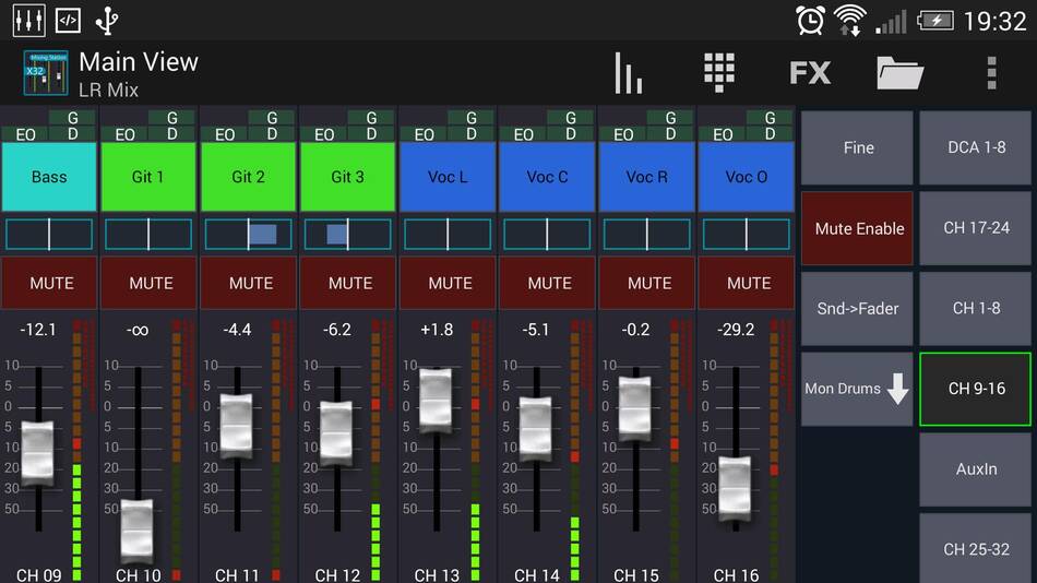 android app for behringer x32 digital mixer